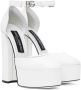 Dolce & Gabbana White Polished Platform Heels - Thumbnail 4