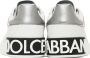 Dolce & Gabbana White & Silver Portofino Low Sneakers - Thumbnail 2