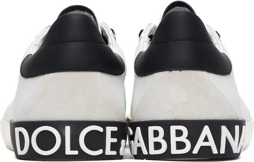 Dolce & Gabbana White Portofino Vintage Sneakers