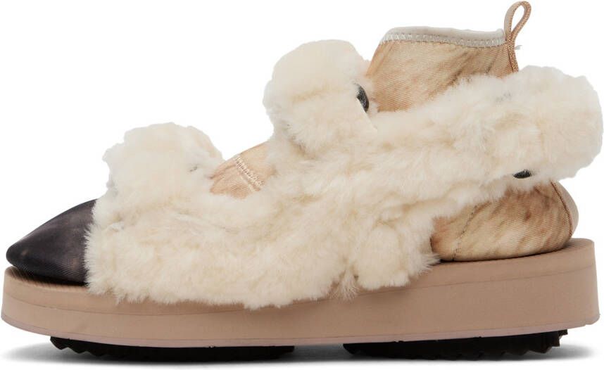 Doublet Beige Suicoke Edition Animal Foot Layered Sandals