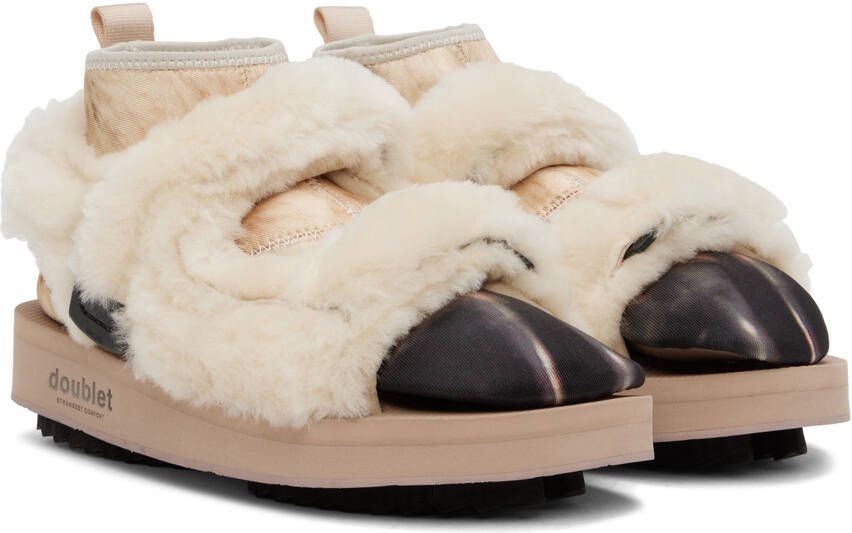 Doublet Beige Suicoke Edition Animal Foot Layered Sandals