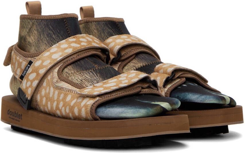 Doublet Tan Suicoke Edition Animal Foot Layered Sandals