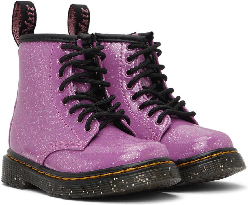 Dr. Martens Baby Pink 1460 Glitter Lace-Up Boots