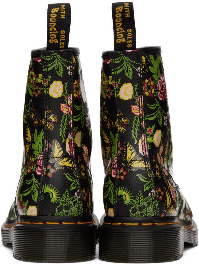 Dr. Martens Black Floral Bloom 1460 Boots