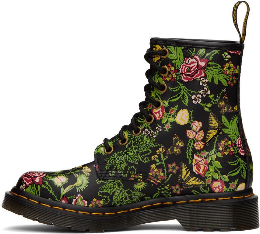 Dr. Martens Black Floral Bloom 1460 Boots