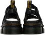 Dr. Martens Black Ricki 3-Strap Flat Sandals - Thumbnail 2