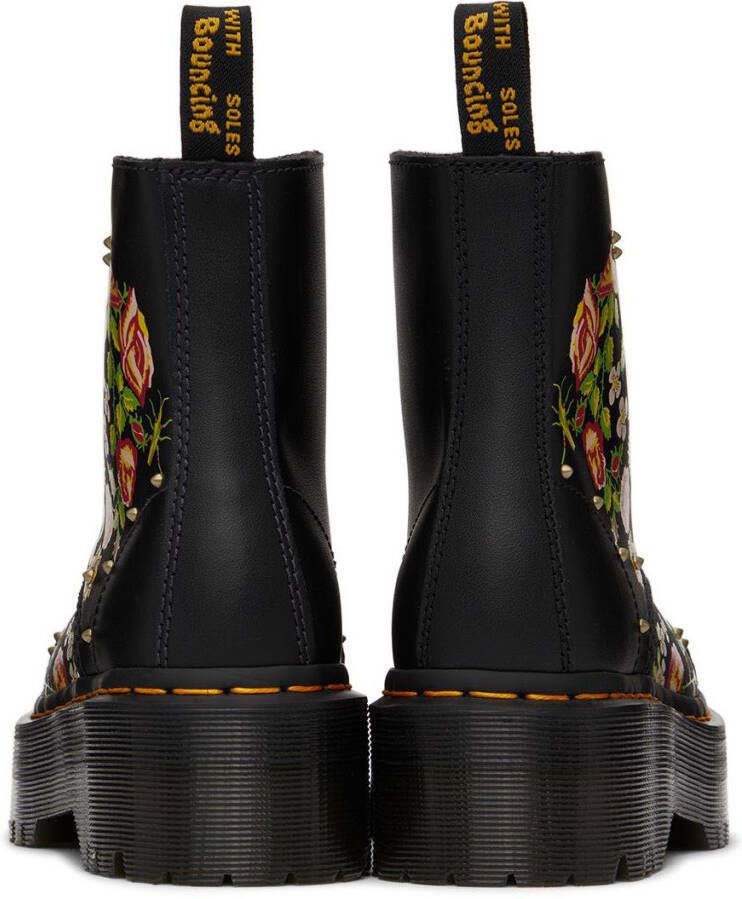 Dr. Martens Black Sinclair Floral Bloom Boots