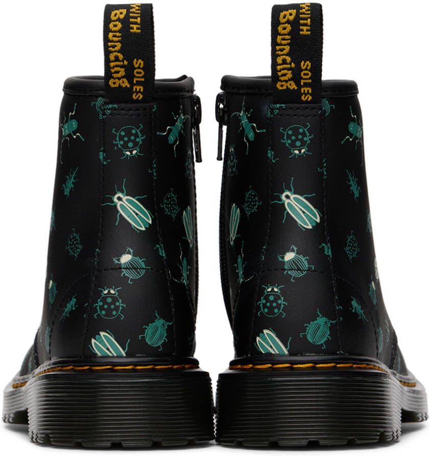 Dr. Martens Kids Black 1460 Glow In The Dark Bugs Big Kids Boots