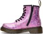Dr. Martens Kids Pink 1460 Crinkle Big Kids Boots - Thumbnail 3