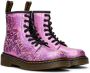 Dr. Martens Kids Pink 1460 Crinkle Big Kids Boots - Thumbnail 4