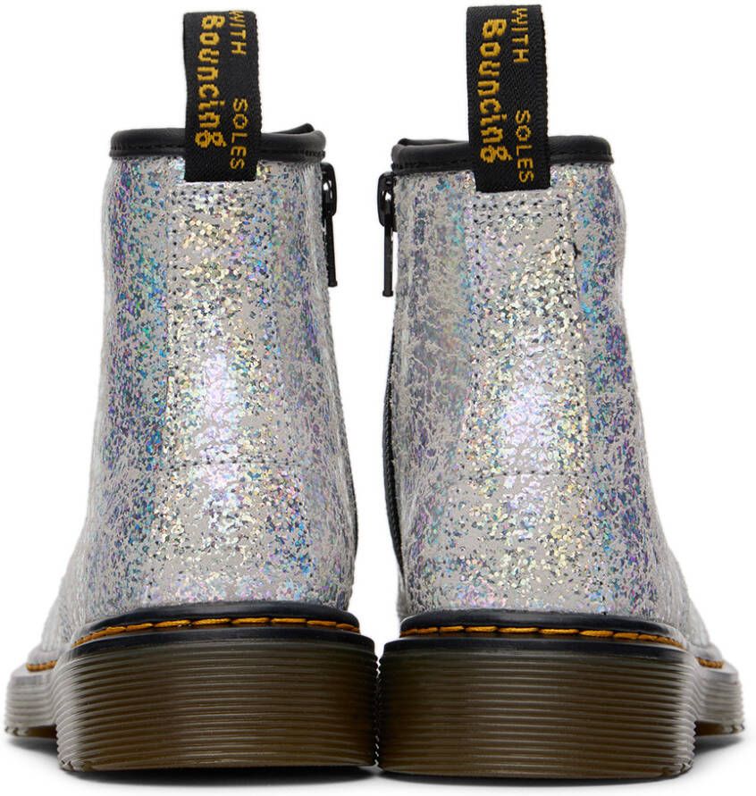 Dr. Martens Kids Silver 1460 Crinkle Big Kids Boots