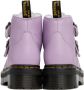 Dr. Martens Purple Devon Flower Buckle Platform Boots - Thumbnail 2
