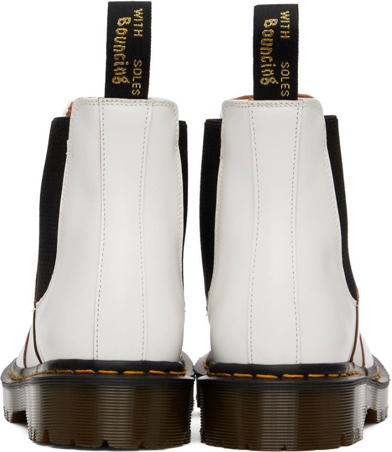 Dr. Martens White 'Made In England' 2976 Bex Chelsea Boots