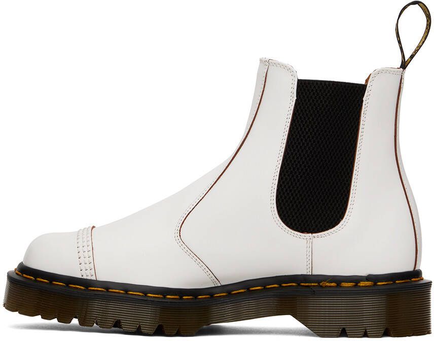 Dr. Martens White 'Made In England' 2976 Bex Chelsea Boots