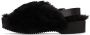 Dries Van Noten Black Fur Platform Sandals - Thumbnail 3