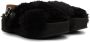 Dries Van Noten Black Fur Platform Sandals - Thumbnail 4