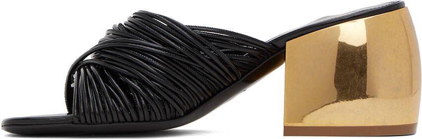 Dries Van Noten Black Hardware Heeled Sandals