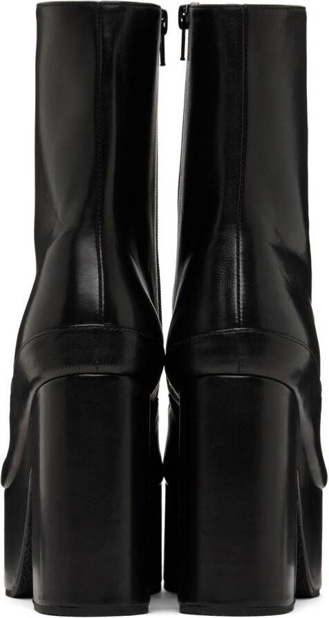 Dries Van Noten Black Leather Boots