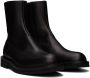 Dries Van Noten Black Leather Chelsea Boots - Thumbnail 4