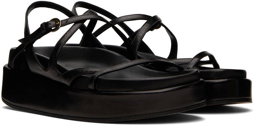 Dries Van Noten Black Platform Sandals