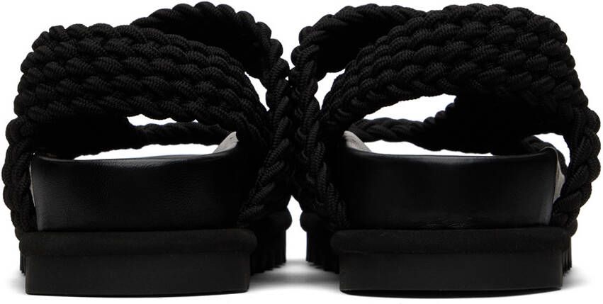 Dries Van Noten Black Slip-On Sandals