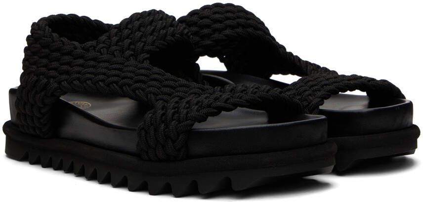 Dries Van Noten Black Slip-On Sandals