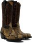 Dries Van Noten Black Snake Cowboy Boots - Thumbnail 4