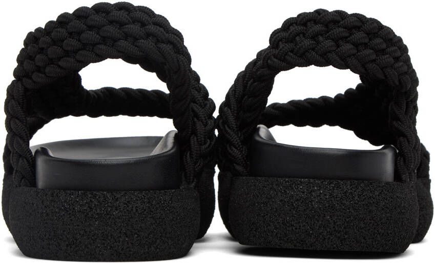 Dries Van Noten Black Woven Sandals