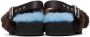 Dries Van Noten Blue & Black Furry Sandals - Thumbnail 2