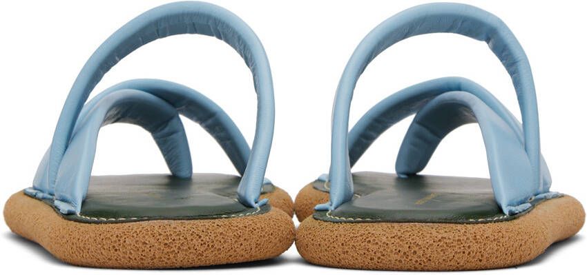 Dries Van Noten Blue Criss-Crossing Strap Sandals