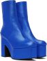 Dries Van Noten Blue Leather Boots - Thumbnail 4