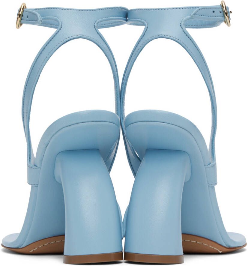 Dries Van Noten Blue Leather Heeled Sandals