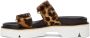 Dries Van Noten Brown & Black Calf-Hair Cheetah Sandals - Thumbnail 3