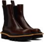 Dries Van Noten Brown Leather Chelsea Boots - Thumbnail 4