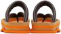 Dries Van Noten Brown Leather Flat Sandals - Thumbnail 2