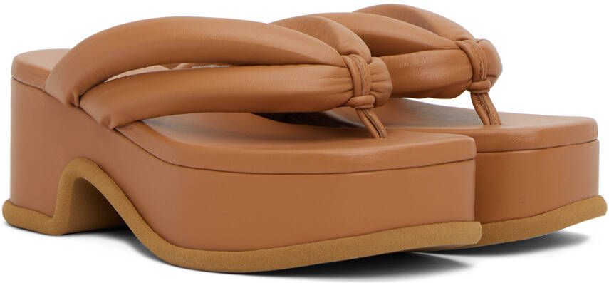 Dries Van Noten Brown Platform Heeled Sandals
