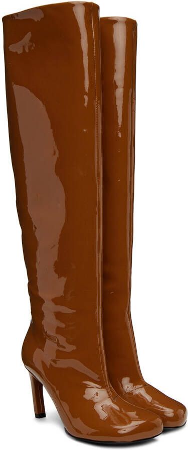 Dries Van Noten Brown Structured Tall Boots