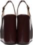 Dries Van Noten Burgundy Leather Wedge Sandals - Thumbnail 4