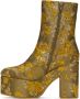Dries Van Noten Gold Jacquard Boots - Thumbnail 3