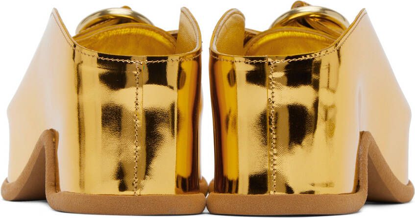 Dries Van Noten Gold Platform Clogs