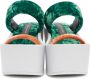 Dries Van Noten Green & Orange Chunky Heeled Sandals - Thumbnail 2