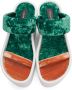 Dries Van Noten Green & Orange Chunky Heeled Sandals - Thumbnail 5