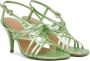 Dries Van Noten Green Leather Heeled Sandals - Thumbnail 4