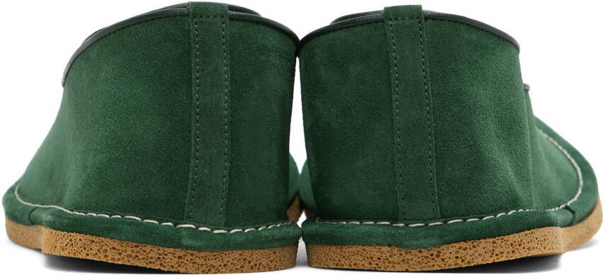 Dries Van Noten Green Slip-On Loafers