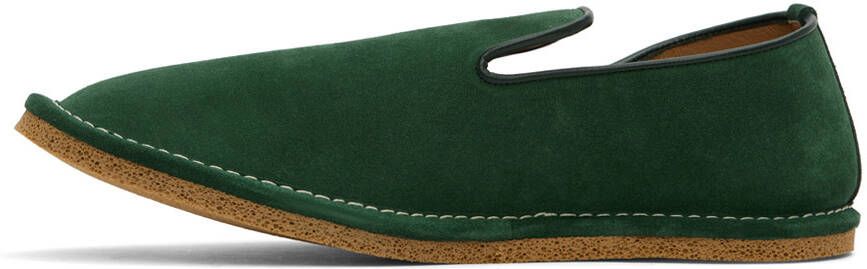 Dries Van Noten Green Slip-On Loafers