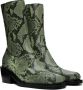 Dries Van Noten Green Snakeprint Boots - Thumbnail 4