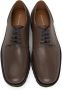 Dries Van Noten Grey Leather Lace-up Oxfords - Thumbnail 4