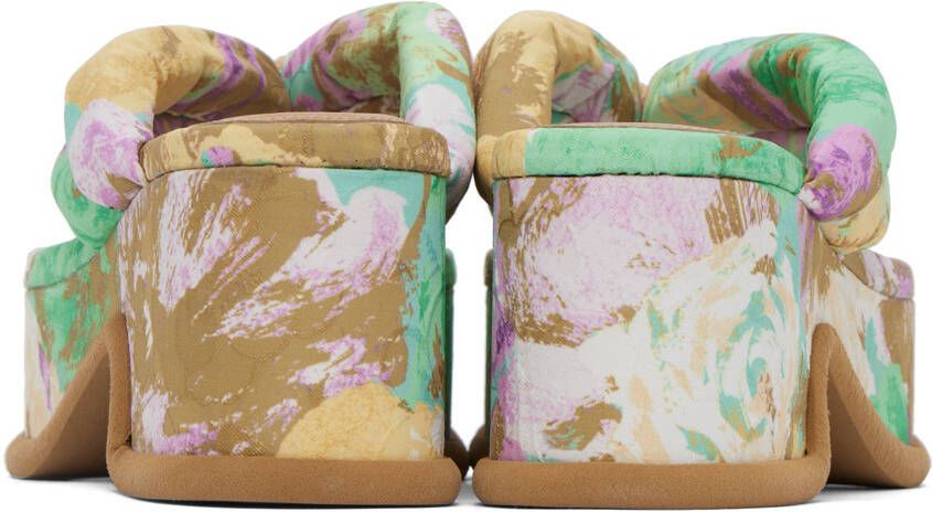 Dries Van Noten Multicolor Printed Platform Heeled Sandals