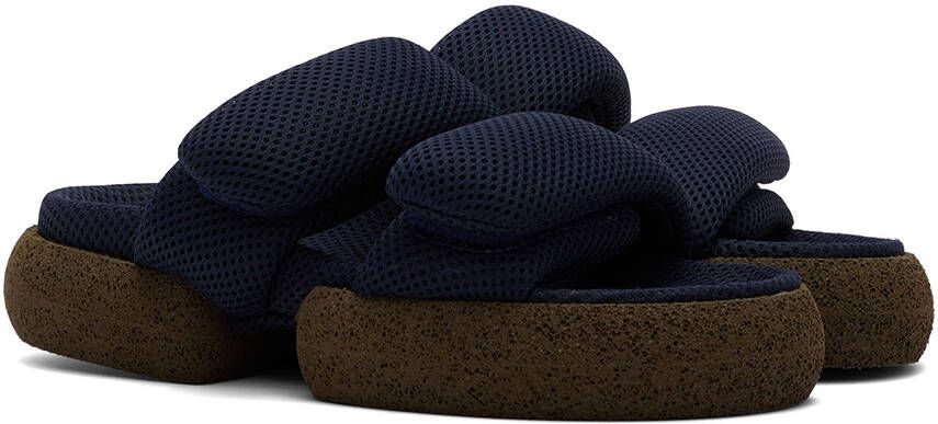 Dries Van Noten Navy Mesh Sandals