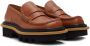 Dries Van Noten Orange Leather Loafers - Thumbnail 4